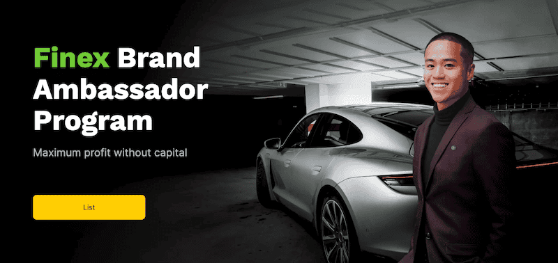 Finex Launches Brand Ambassador Program for Unlimited Earning Potential